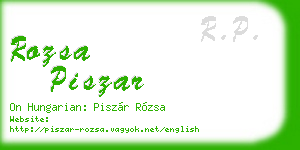 rozsa piszar business card